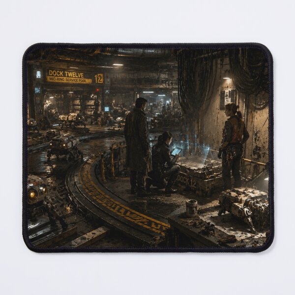 Item preview, Industrial Sci-Fi Maintenance Bay | Space Station Crawler Robot Workshop Art designed and sold by Element Horizon Studio.