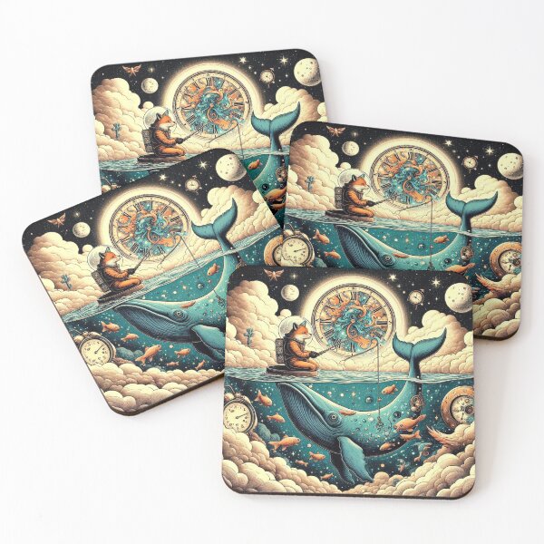 Item preview, Cosmic Fox – Fishing in Time designed and sold by Dogandesighn.