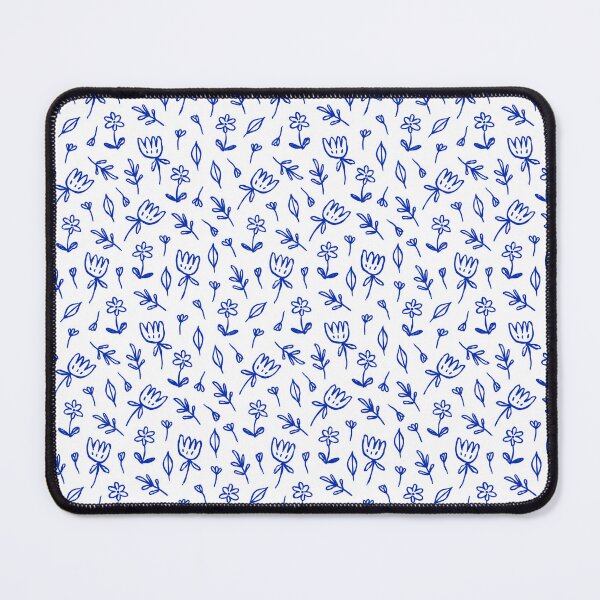 Item preview, Blue Doodle Floral Seamless Pattern — Cute Tulip Wildflower Print designed and sold by Zaya_art.