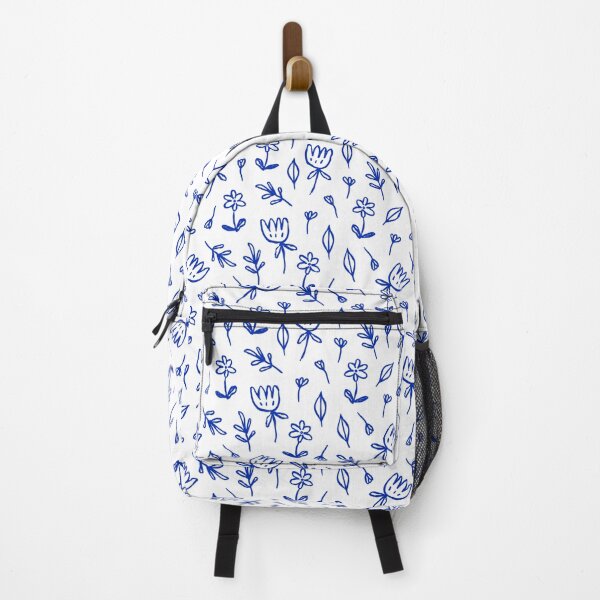 Item preview, Blue Doodle Floral Seamless Pattern — Cute Tulip Wildflower Print designed and sold by Zaya_art.