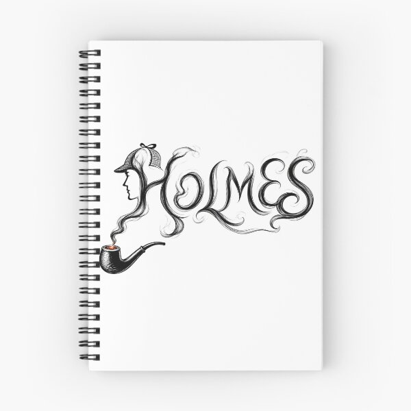 Item preview, Holmes Pipe Smoke Typography Sherlock Holmes Silhouette Art designed and sold by Fenay Designs.
