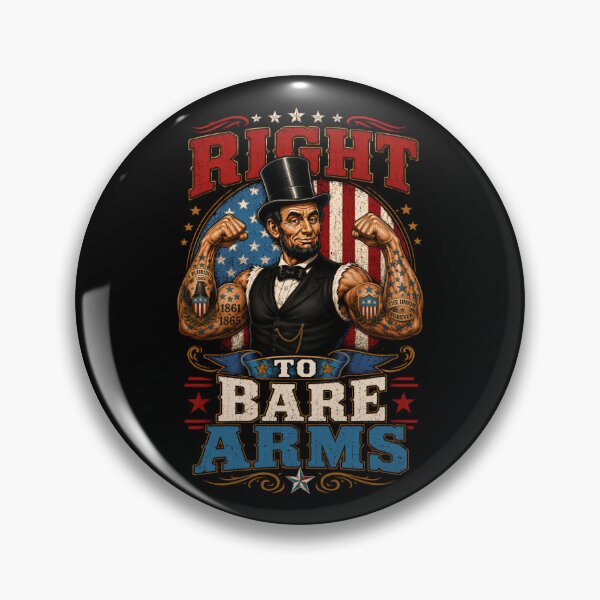 Item preview, Abraham Lincoln Right to Bare Arms Patriotic Muscle Pun designed and sold by Victor Shadehorn.