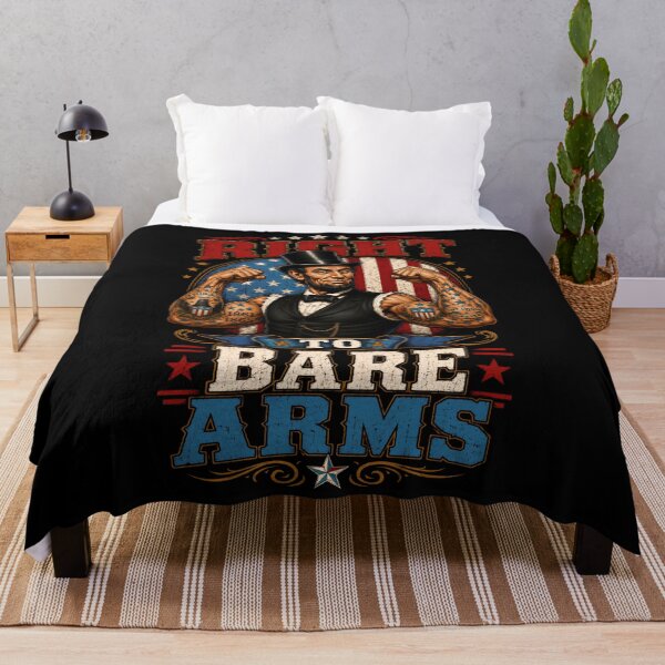 Item preview, Abraham Lincoln Right to Bare Arms Patriotic Muscle Pun designed and sold by Victor Shadehorn.
