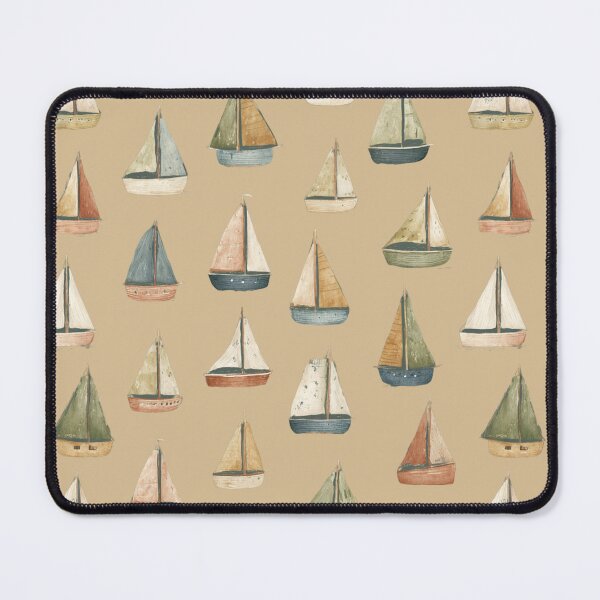 Item preview, Vintage Nautical Sailboat Pattern | Seamless Coastal Sailing Design designed and sold by Bound for Wonder.