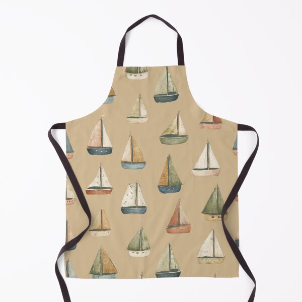 Item preview, Vintage Nautical Sailboat Pattern | Seamless Coastal Sailing Design designed and sold by Bound for Wonder.