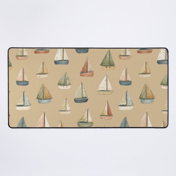 Item preview, Vintage Nautical Sailboat Pattern | Seamless Coastal Sailing Design designed and sold by Bound for Wonder.