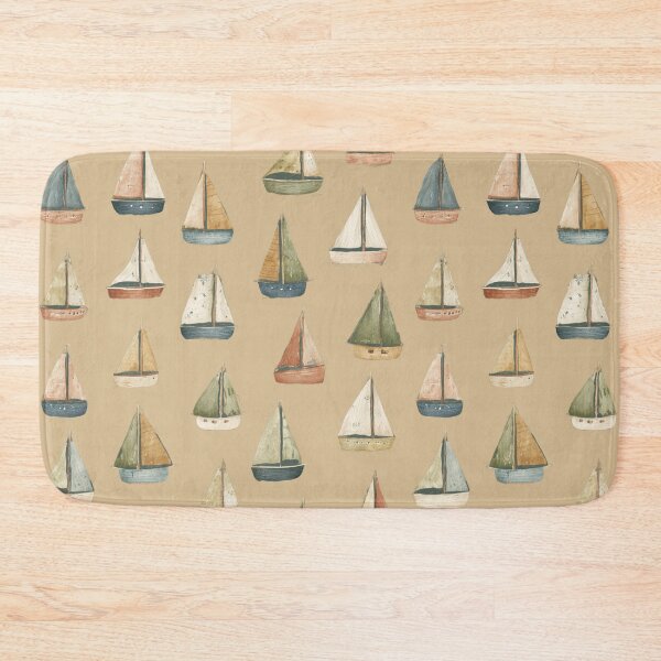 Item preview, Vintage Nautical Sailboat Pattern | Seamless Coastal Sailing Design designed and sold by Bound for Wonder.