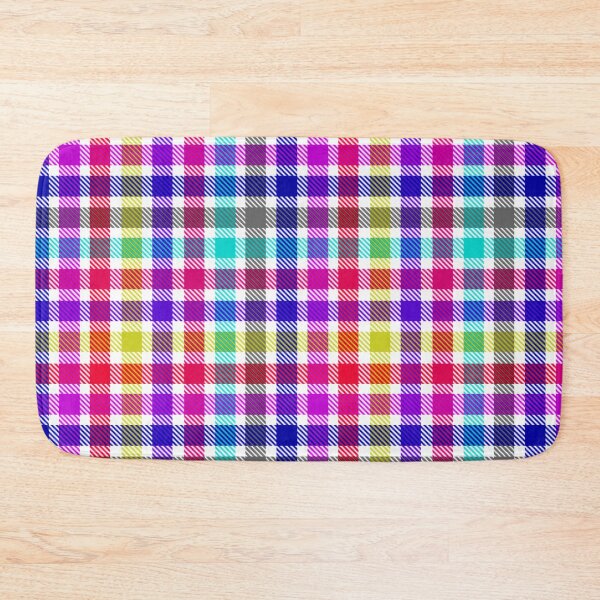 Item preview, White Bright Madras Plaid Tartan Design  designed and sold by PatternTitan.