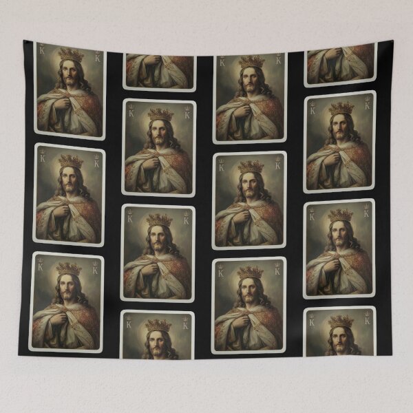 Item preview, Jesus King of Hearts - Sacred Playing Card Art designed and sold by Cutie Galore.