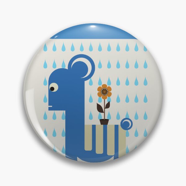 Item preview, In Rain Alpaca Sunflower Blue Storm Cloud Poster designed and sold by Tune-Deco.