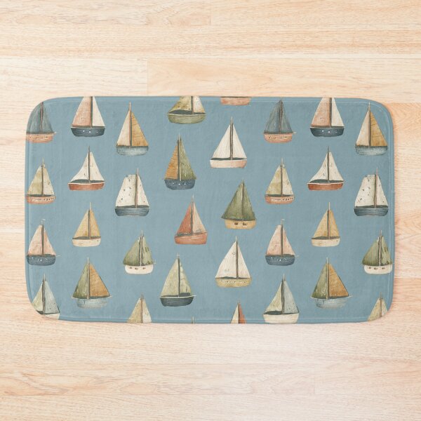 Item preview, Vintage Nautical Sailboat Pattern | Seamless Coastal Sailing Design designed and sold by Bound for Wonder.