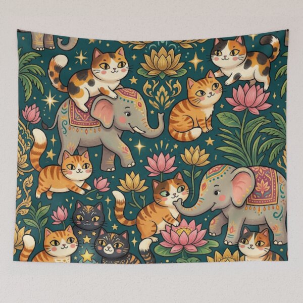 Item preview, Lotus Elephant Cat Garden designed and sold by Iampoji.