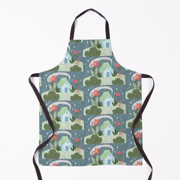 Item preview, Whimsical Cottagecore House Under Starry Sky designed and sold by LafinaArt.