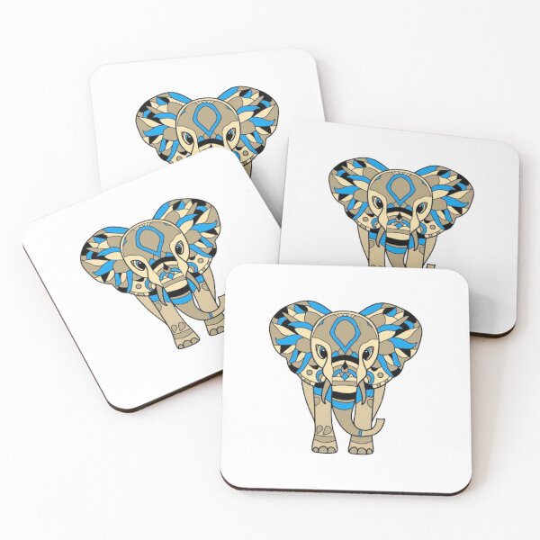 Item preview, Blue and beige Mandala Elephant / Blue and beige mandala elephant designed and sold by Studio Print Art.