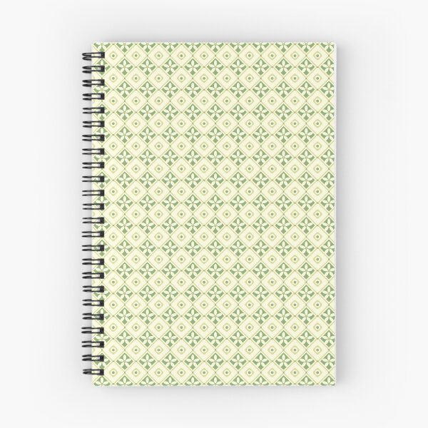 Item preview, Green Geometric Tile Floral Seamless Pattern — Retro Jasmine Mosaic Print designed and sold by Zaya_art.