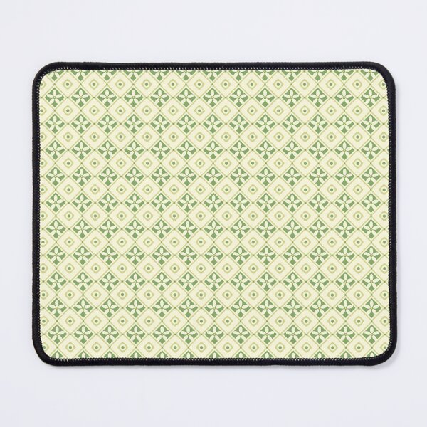 Item preview, Green Geometric Tile Floral Seamless Pattern — Retro Jasmine Mosaic Print designed and sold by Zaya_art.