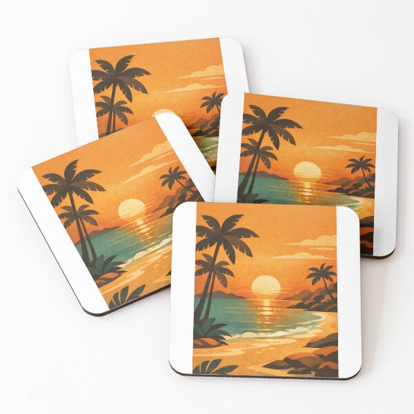 Item preview, Wall Art - Postcard - Sunset Serenity Tropical Escape designed and sold by ForeverPrintsOK.