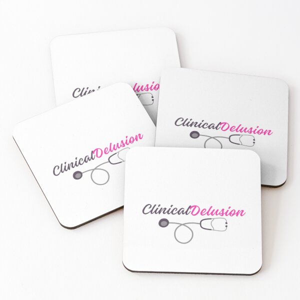 Item preview, Clinical Delusion Funny Medical Student Sticker | Healthcare Humor designed and sold by OffScripted.