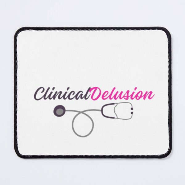 Item preview, Clinical Delusion Funny Medical Student Sticker | Healthcare Humor designed and sold by OffScripted.