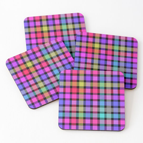Item preview, Black Bright Madras Plaid Tartan Design  designed and sold by PatternTitan.