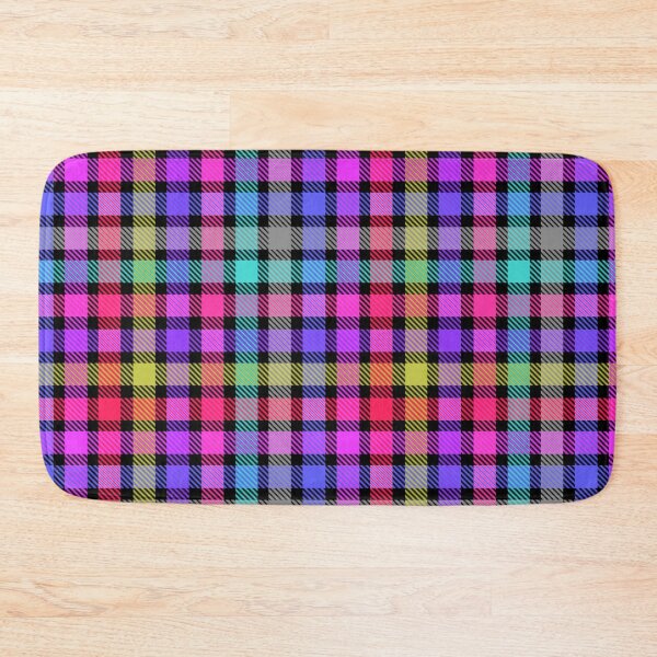 Item preview, Black Bright Madras Plaid Tartan Design  designed and sold by PatternTitan.