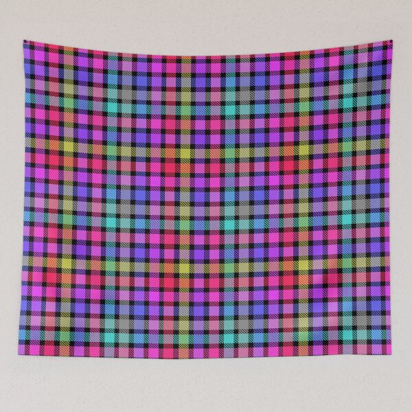Item preview, Black Bright Madras Plaid Tartan Design  designed and sold by PatternTitan.