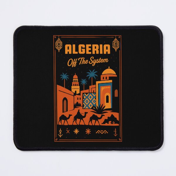 Item preview, Algeria Off The System Retro Travel Art designed and sold by FreeArt2.