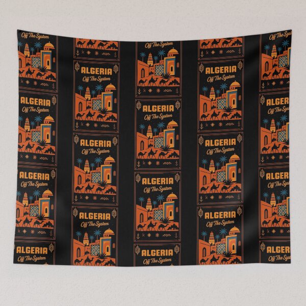 Item preview, Algeria Off The System Retro Travel Art  designed and sold by FreeArt2.