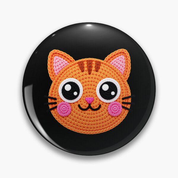 Item preview, Smiling Cat Face Crochet Style designed and sold by ColorSplash123.