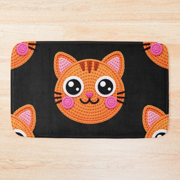 Item preview, Smiling Cat Face Crochet Style designed and sold by ColorSplash123.