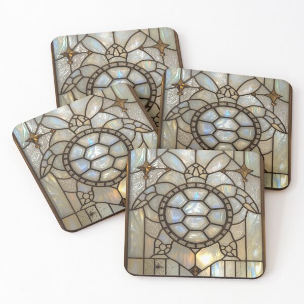 Item preview, Golden Stained Glass Turtle Coquette Style designed and sold by BriSher.