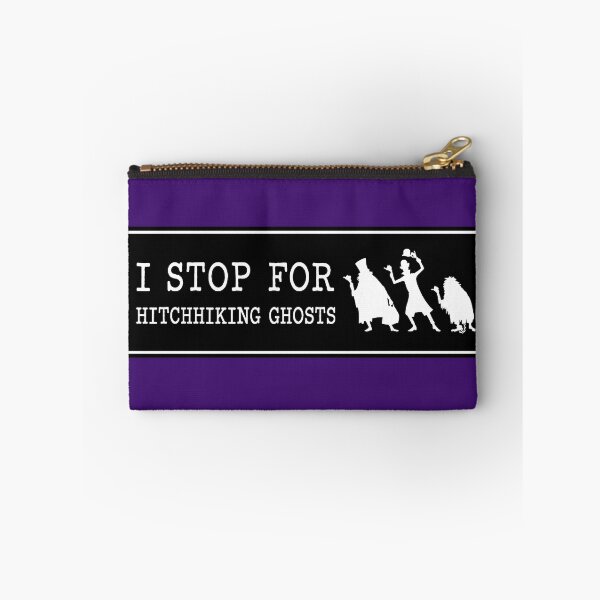 Item preview, I Stop for Hitchhiking Ghosts Funny Spooky Travel Bumper Sticker designed and sold by pixiedustpaint.