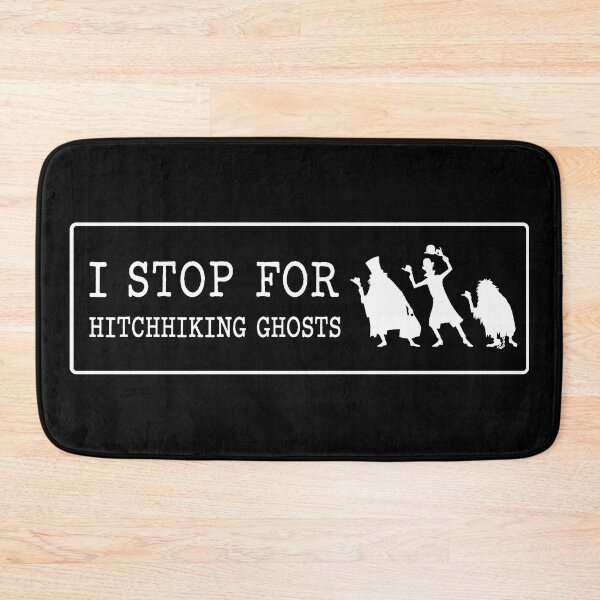 Item preview, I Stop for Hitchhiking Ghosts Funny Spooky Travel Bumper Sticker designed and sold by pixiedustpaint.