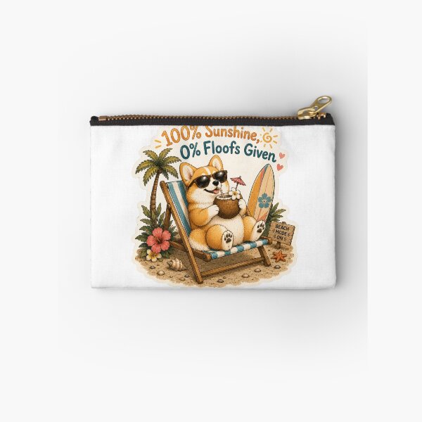 Item preview, 100% Sunshine 0% Floofs Given – Funny Summer Corgi designed and sold by DailyStruggleCo.