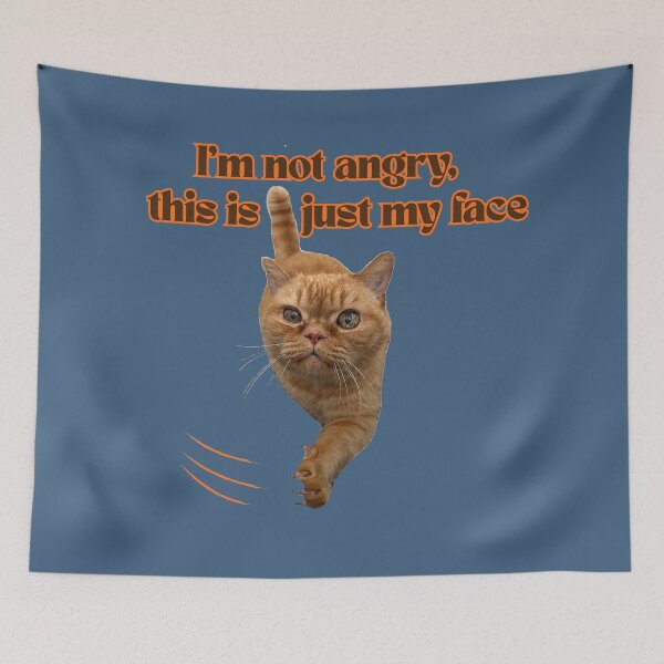 Item preview, I'm not angry this is just my face Funny Orange Cat designed and sold by PaniKulka.