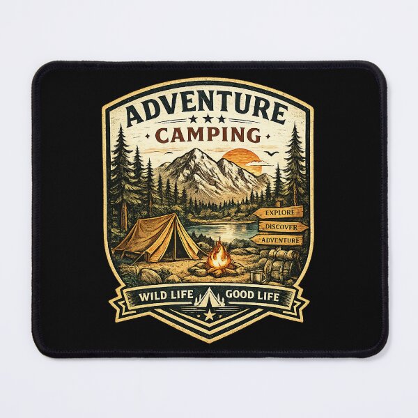 Item preview, Adventure Camping Wilderness Mountain designed and sold by ubeyeart.