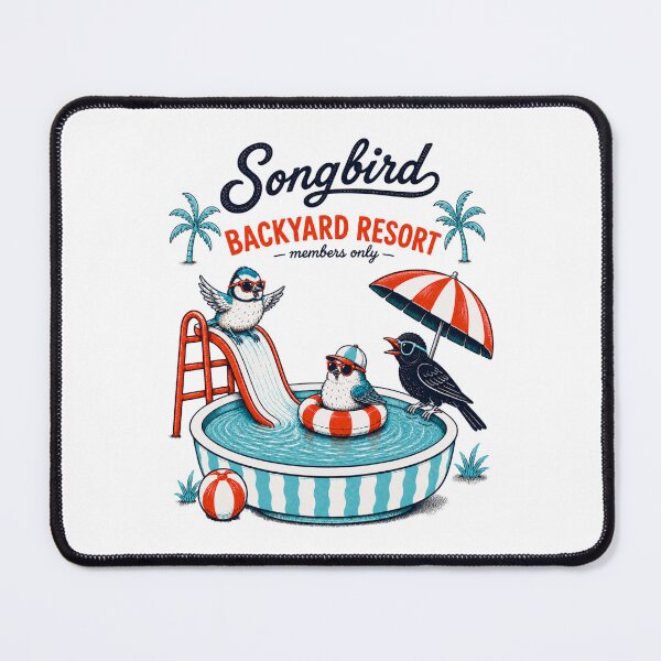 Item preview, Welcome to the Songbird Backyard Resort - bird lovers design designed and sold by SpookyShadesLab.