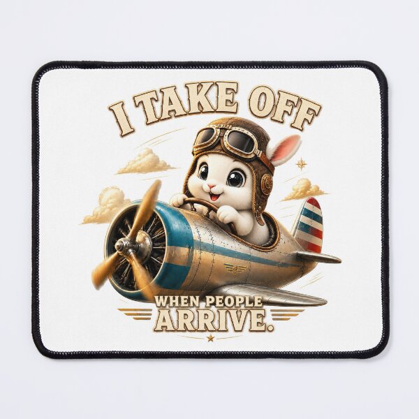 Item preview, Antisocial Bunny Pilot Introvert Humor Gift designed and sold by Gentlestate.