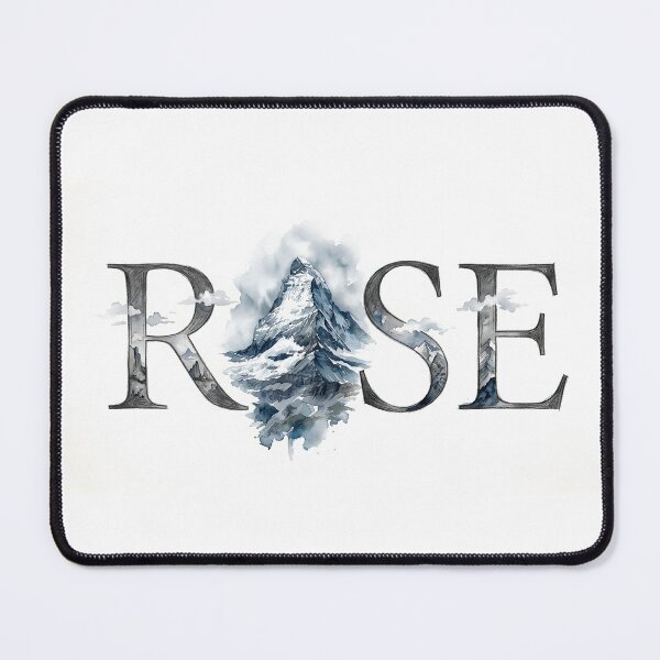 Item preview, RISE Mountain Typography Watercolor Adventure Nature Wall Art designed and sold by Presshue.