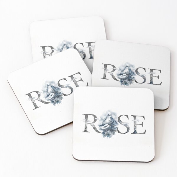 Item preview, RISE Mountain Typography Watercolor Adventure Nature Wall Art designed and sold by Presshue.