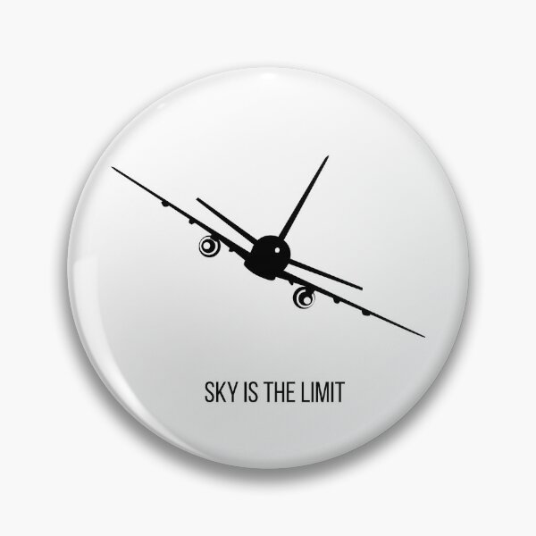 Item preview, Sky Is The Limit - Airplane Silhouette Aviation Design designed and sold by onubi.