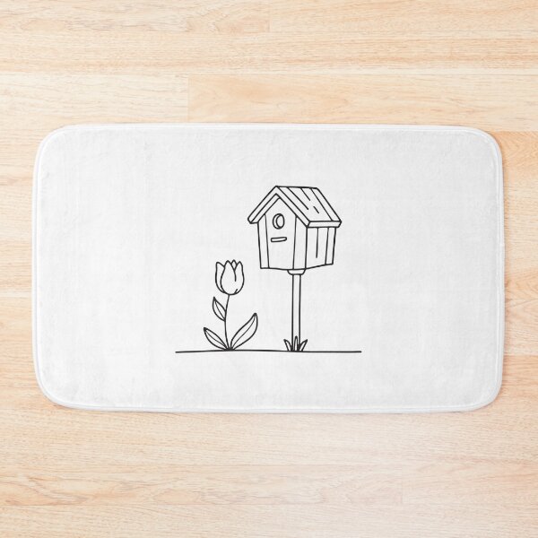 Item preview, Tulip Growing Beneath Birdhouse Post designed and sold by rasagamastore.