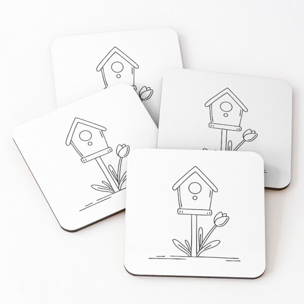 Item preview, Tulip Blooming Beneath Birdhouse Post designed and sold by rasagamastore.