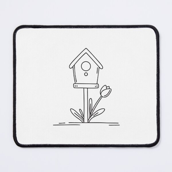 Item preview, Tulip Blooming Beneath Birdhouse Post designed and sold by rasagamastore.