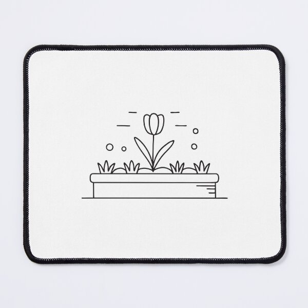 Item preview, Single Tulip Blooming in Flower Bed designed and sold by rasagamastore.