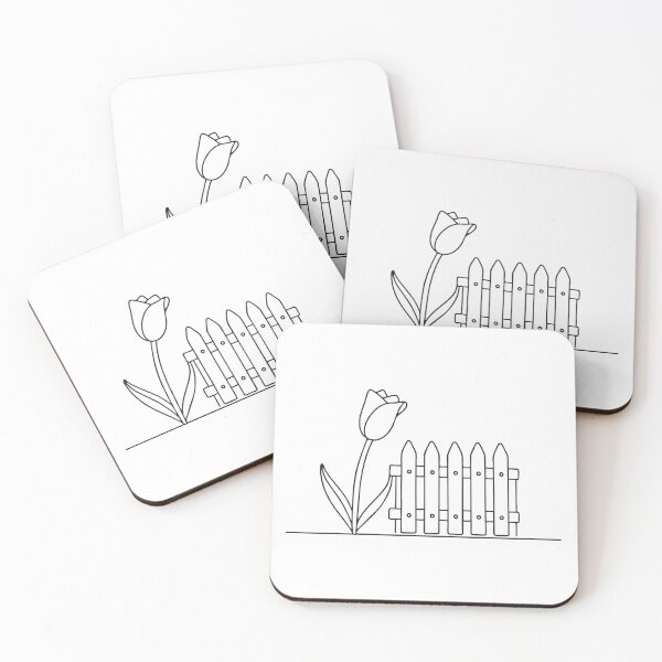 Item preview, Tulip Tilting Beside Garden Fence designed and sold by rasagamastore.