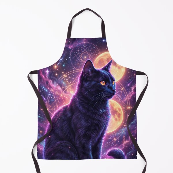 Item preview, Mystical Celestial Black Cat in Nebula Galaxy designed and sold by Spiritualwall.