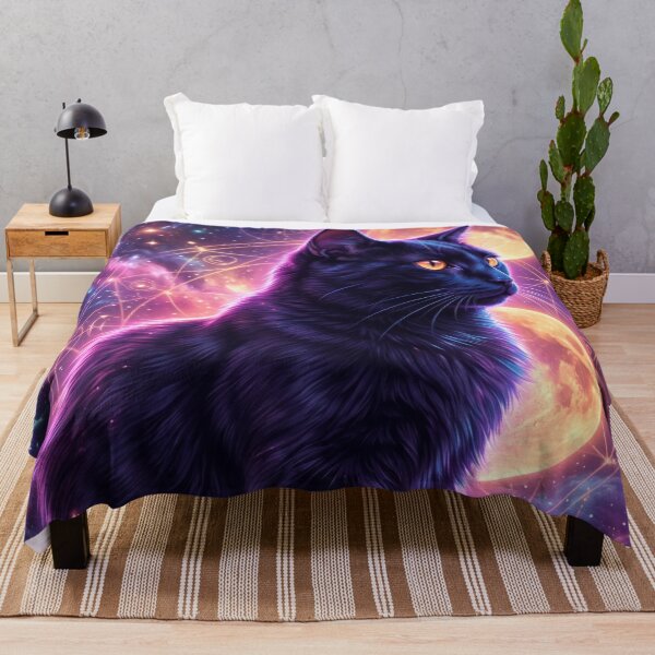 Item preview, Mystical Celestial Black Cat in Nebula Galaxy designed and sold by Spiritualwall.