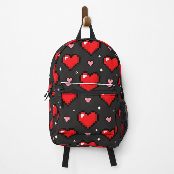 Item preview, Retro 8-Bit Pixel Heart Pattern designed and sold by Zack's Digital Threads.