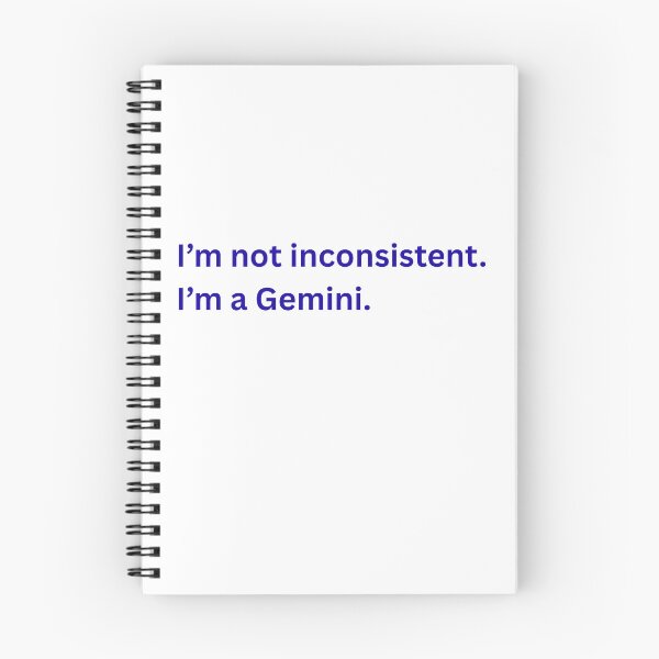 Item preview, It's Because I'm a Gemini Funny Gift Idea for a Gemini (blue text) designed and sold by Wordfall.
